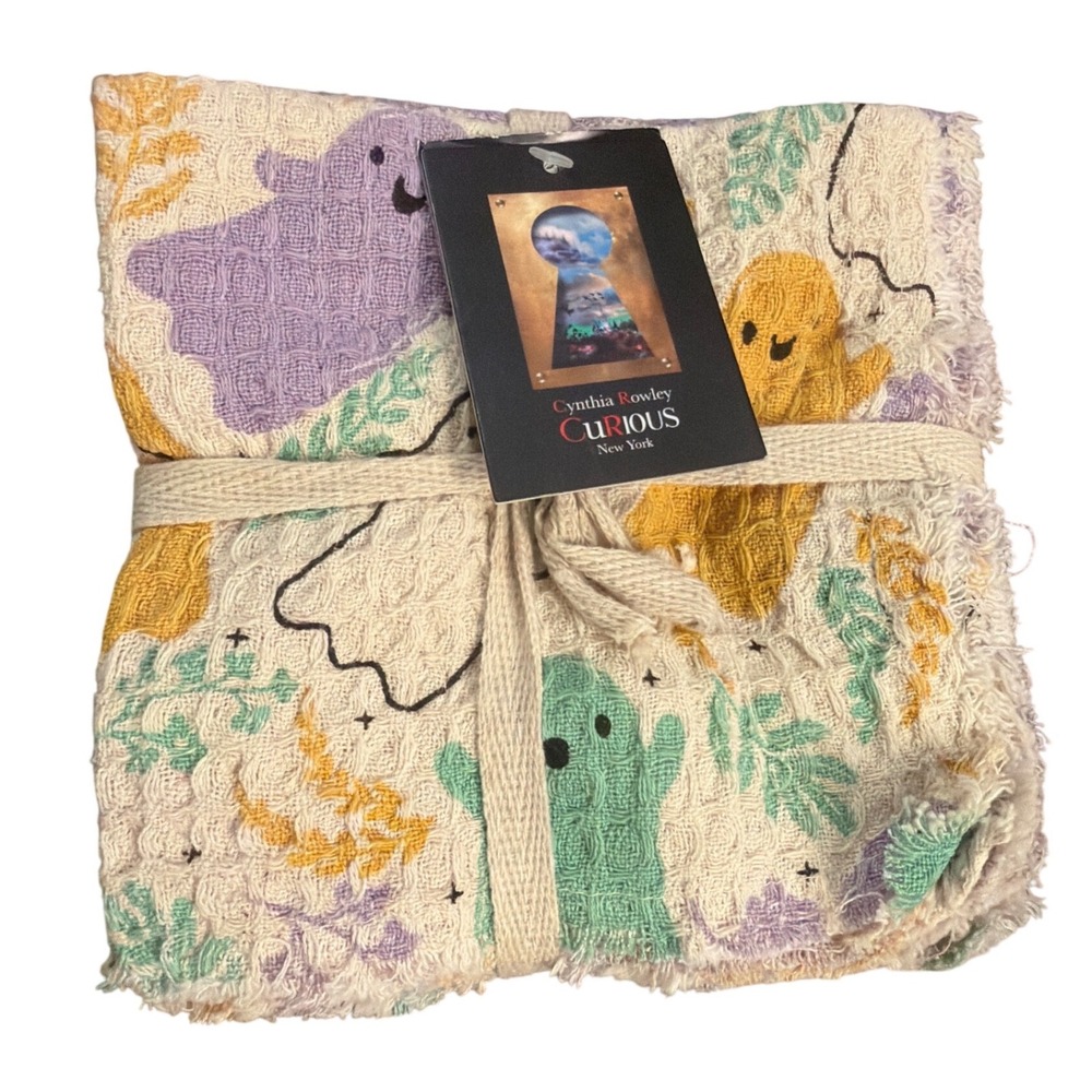 Cynthia Rowley "Curious" Pastel Ghost Dish Cloths Set of 6